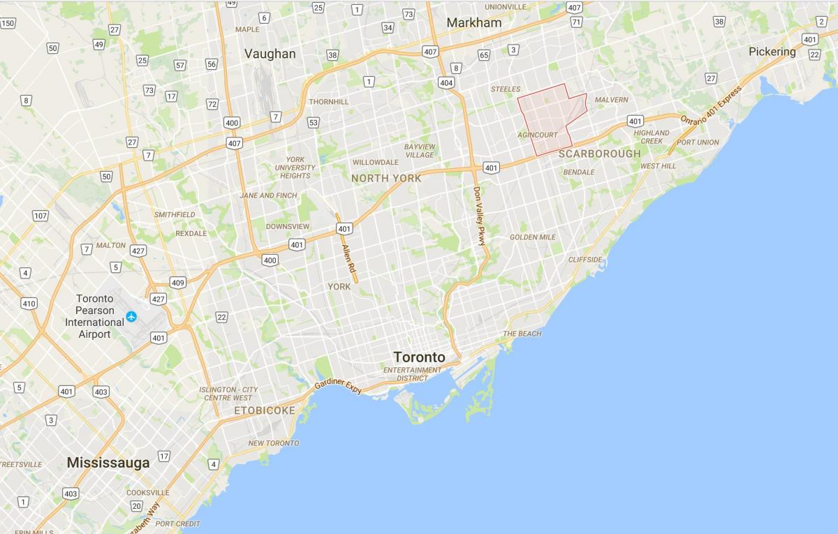 Mapa Agincourt auzoan Toronto