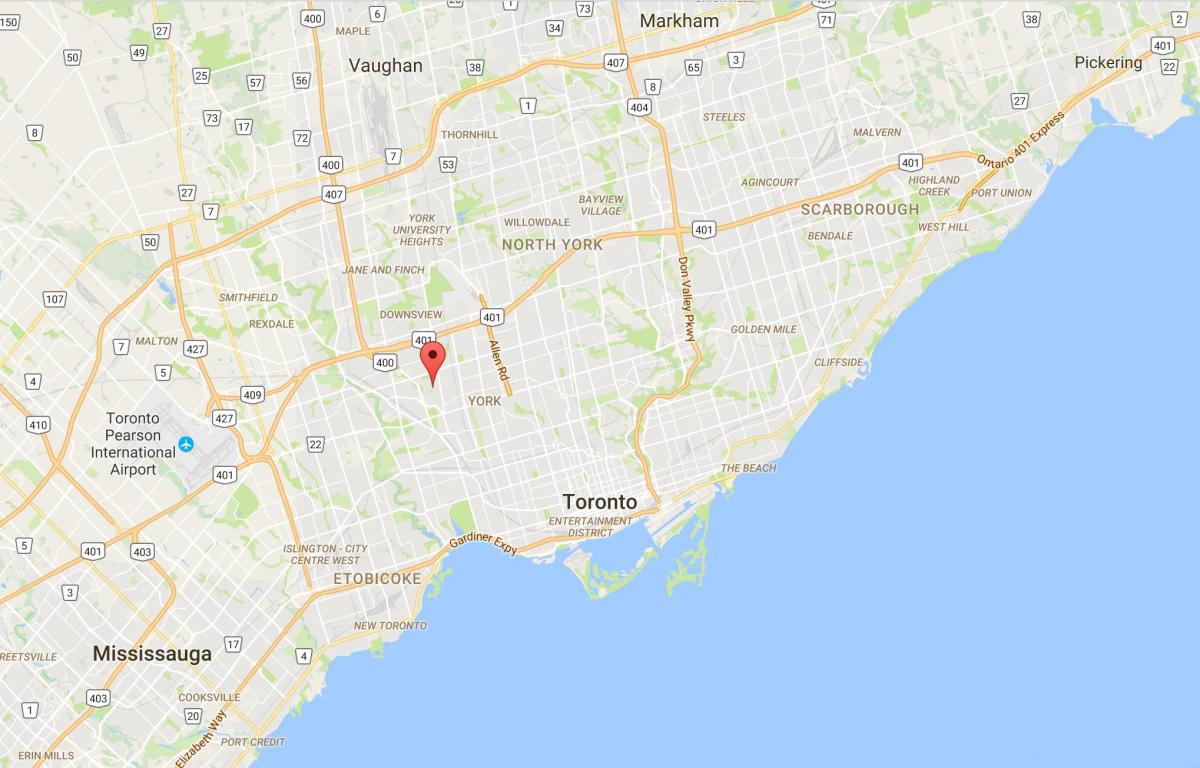 Mapa Amesbury auzoan Toronto