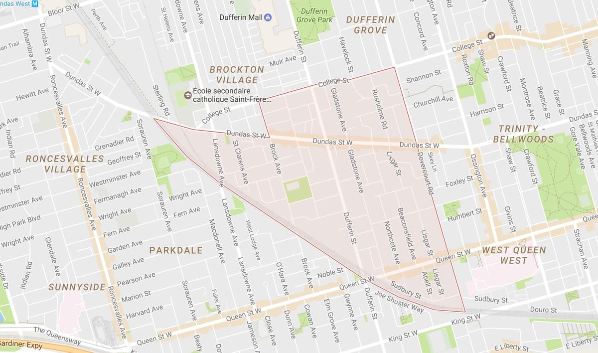 Mapa Txiki Portugal auzoa Toronto