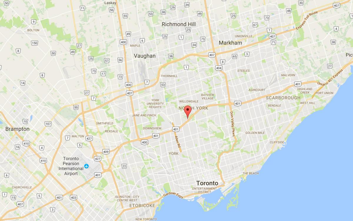 Mapa Armadura Altuerak auzoan Toronto