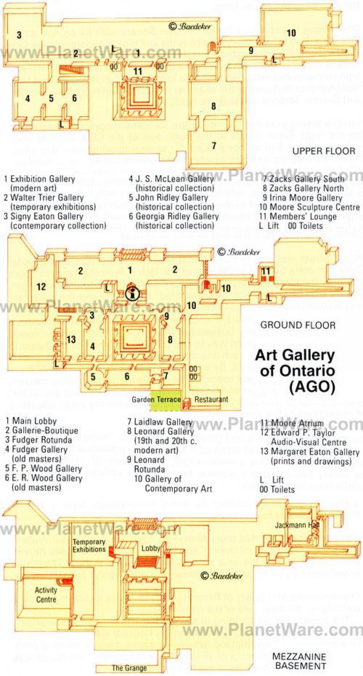 Mapa Art Gallery of Ontario