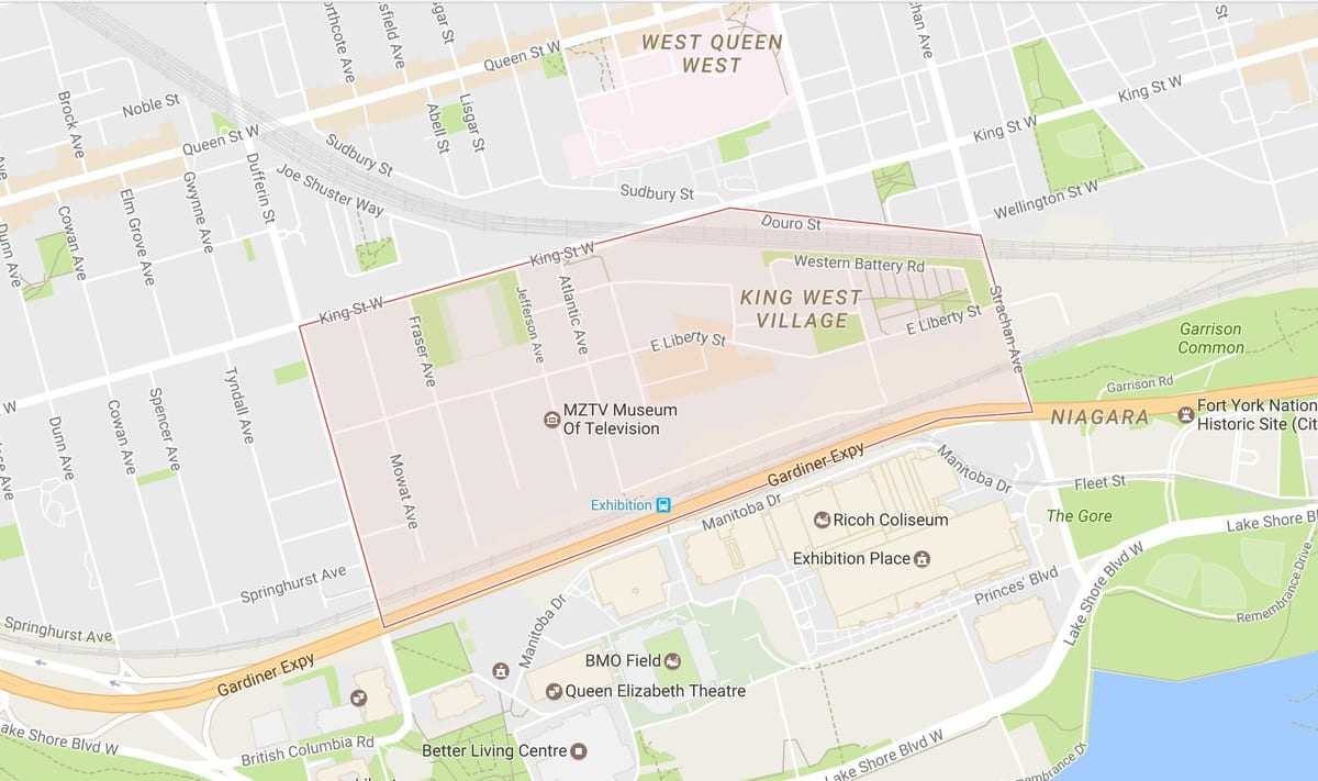 Mapa Askatasuna Herrixka auzoa Toronto