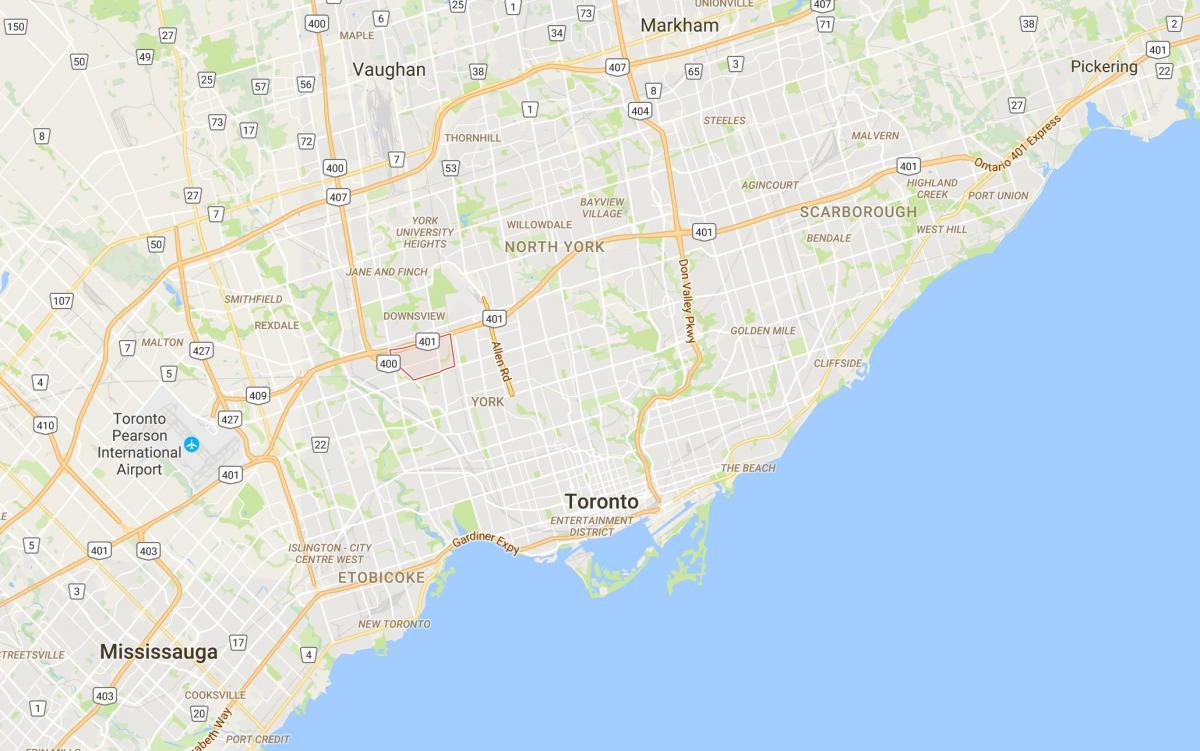 Mapa Astigarrak Hosto auzoan Toronto