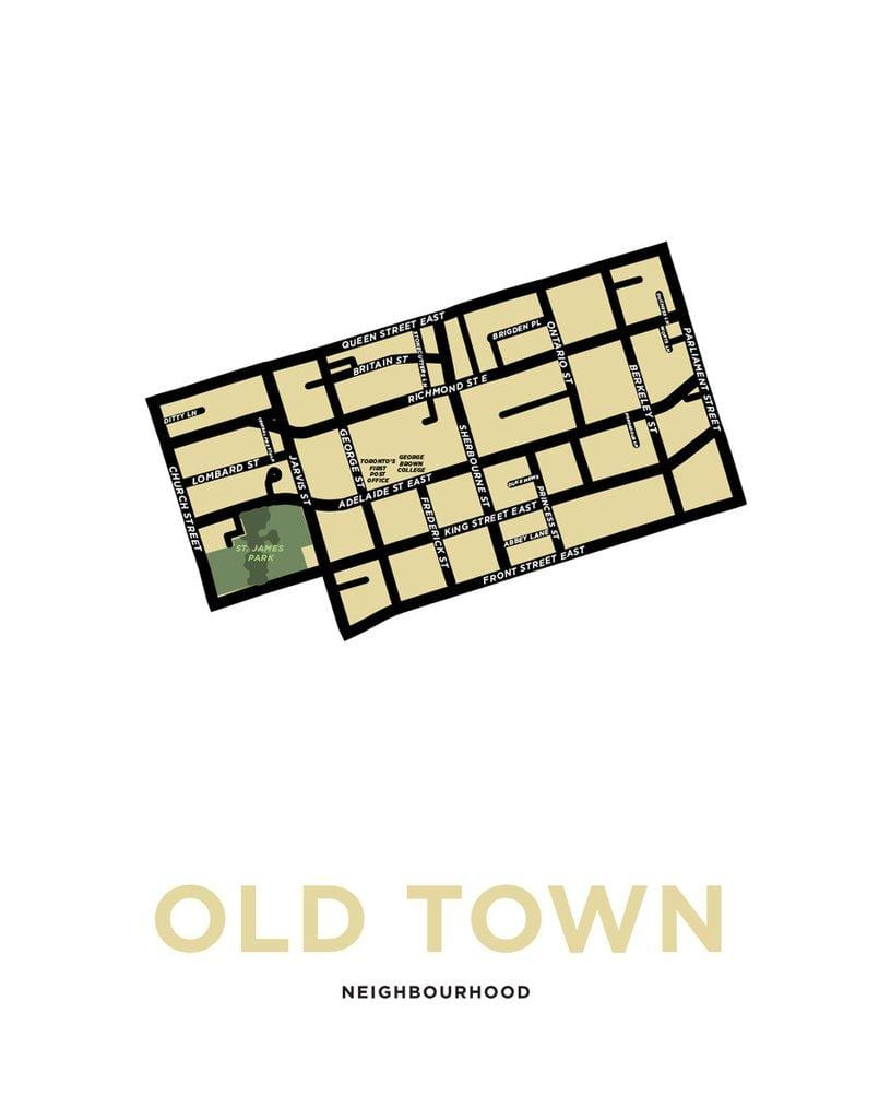 Mapa Auzo Zaharrean Toronto