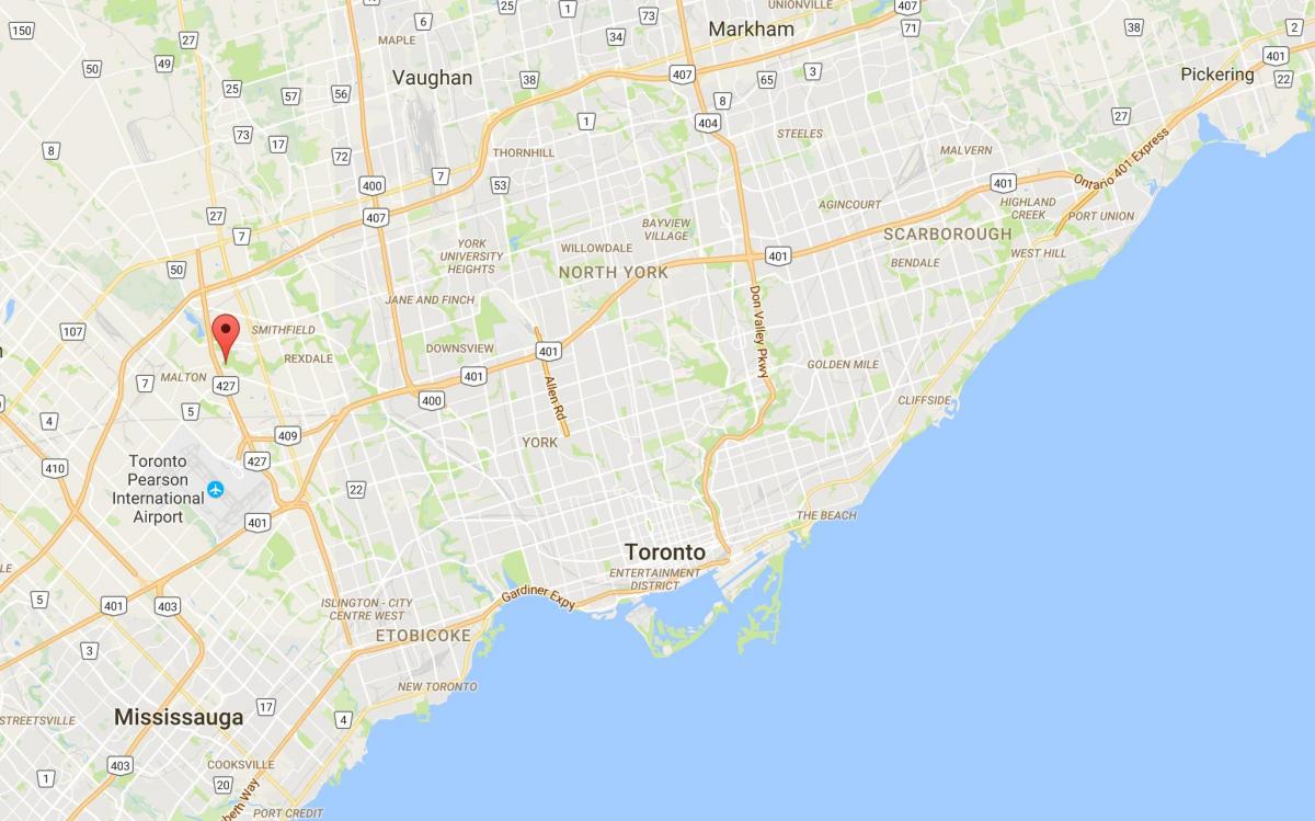 Mapa Auzoa auzoan Toronto