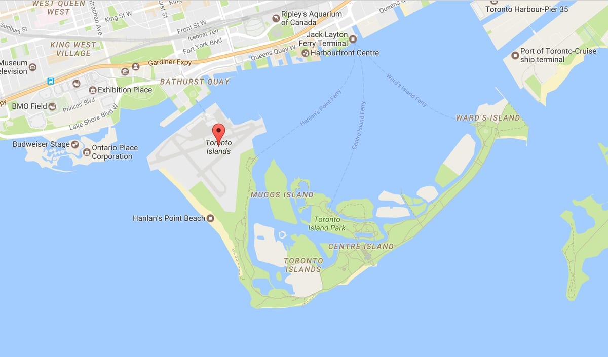 Mapa auzoa Toronto Uharte auzoa Toronto