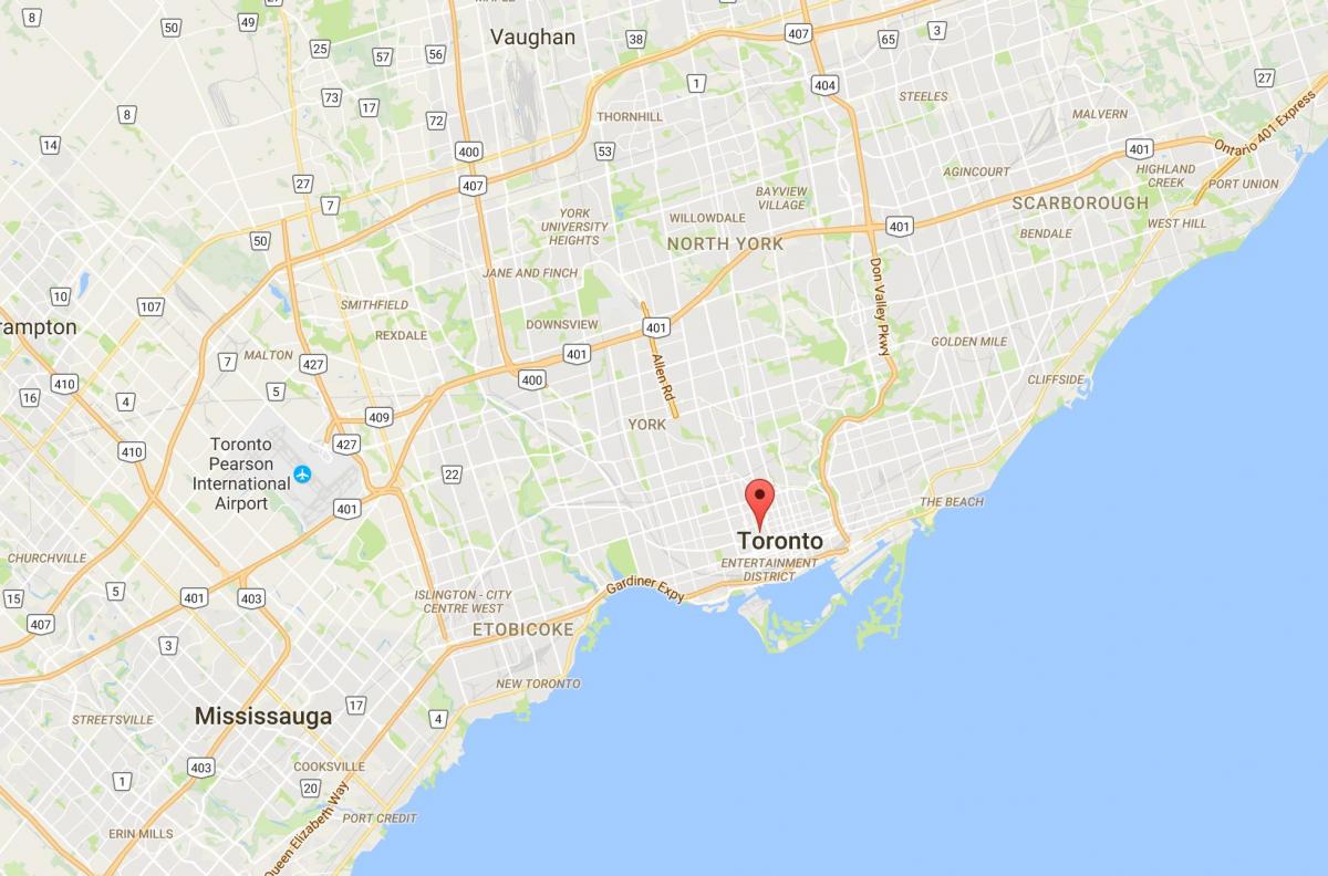 Mapa Baldwin Herri auzoan Toronto