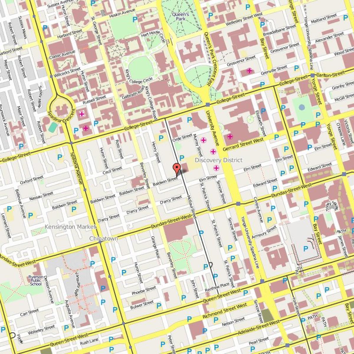 Mapa Baldwin Herri Toronto