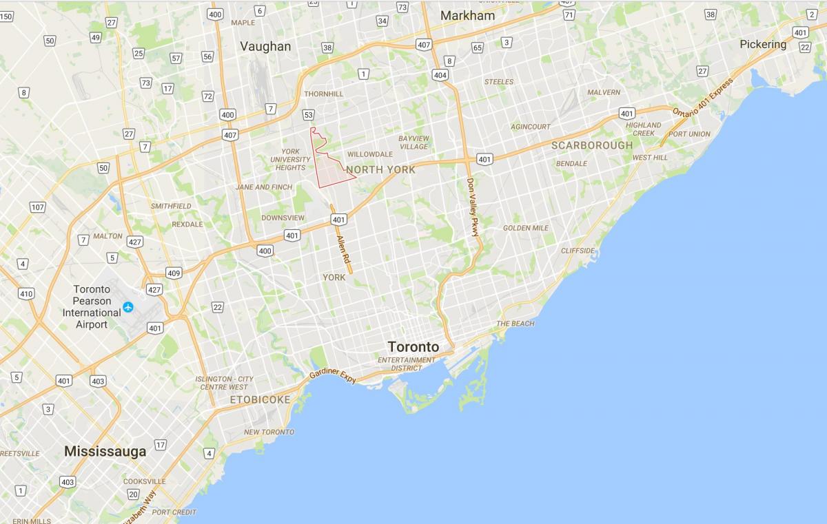 Mapa Bathurst Manor auzoan Toronto
