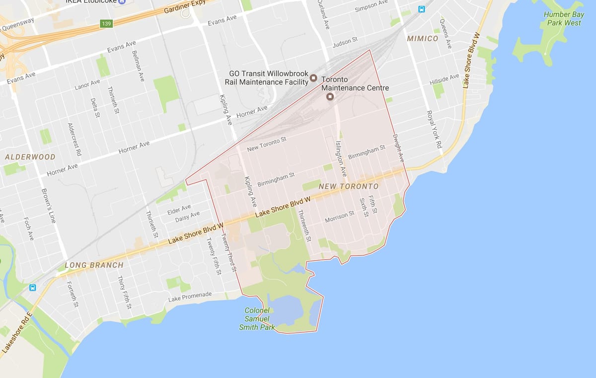 Mapa Berri Toronto auzoa Toronto