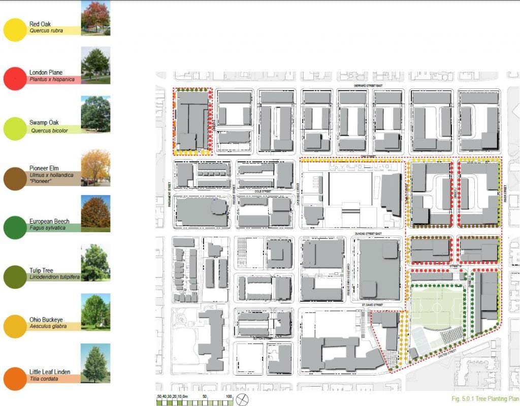 Mapa Biziberritzeko plan Regent Parke Toronto fasea 3