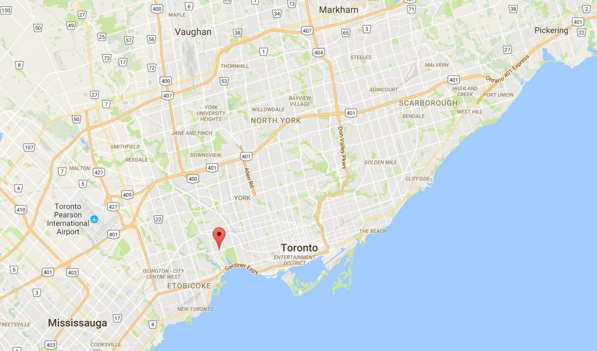 Mapa Bloor West Herri auzoan Toronto