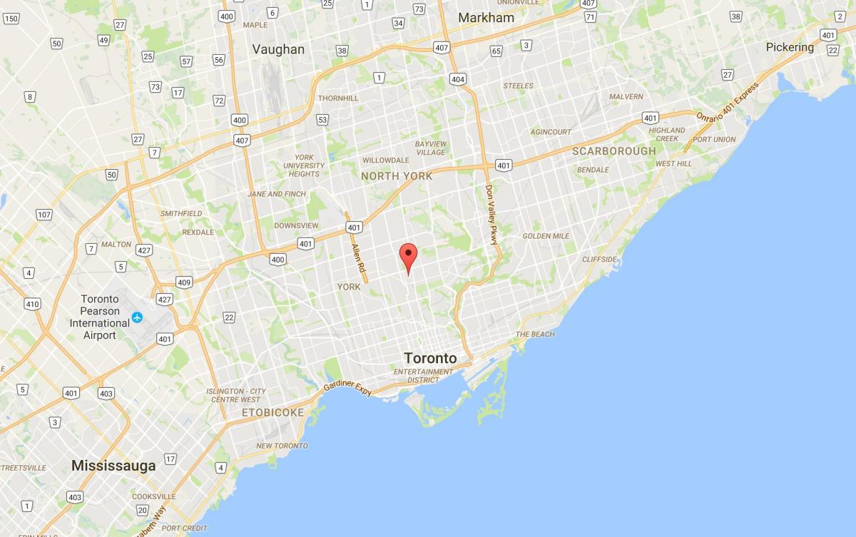 Mapa Chaplin Poligono auzoan Toronto