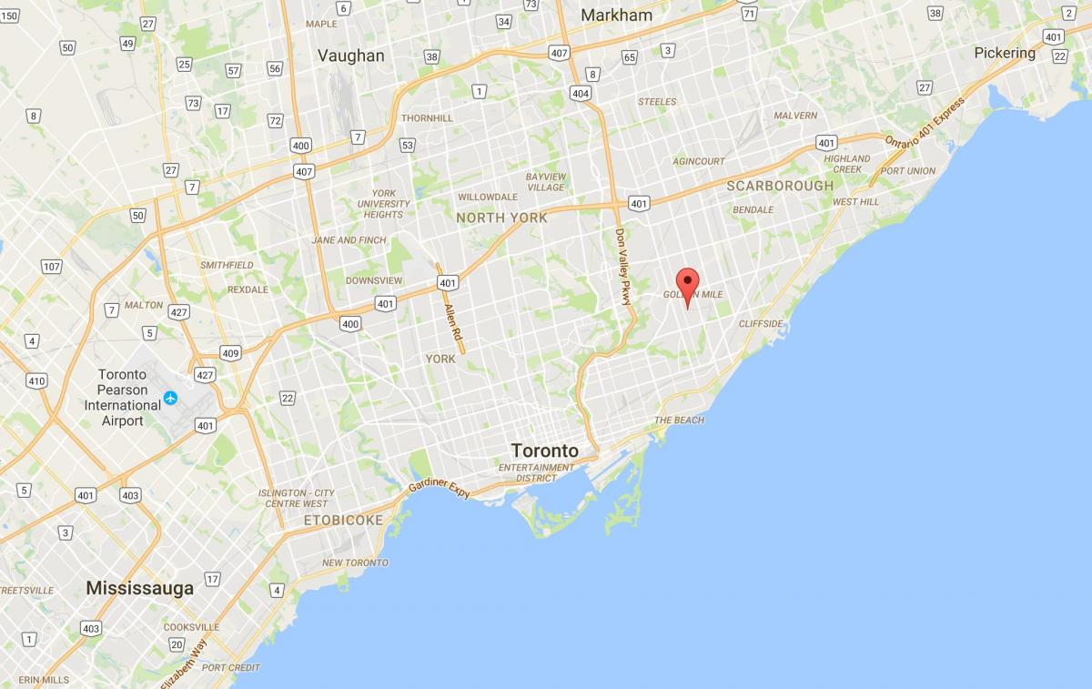Mapa Clairlea auzoan Toronto