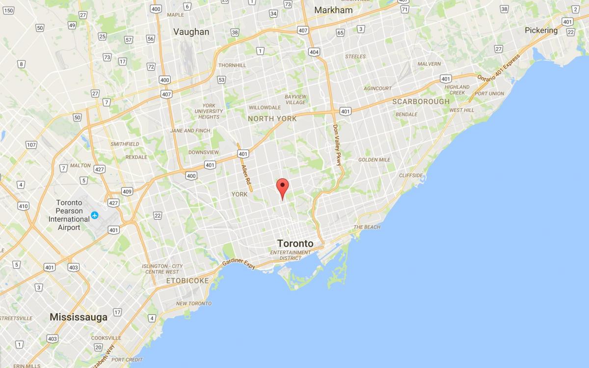 Mapa Deer Park auzoan Toronto