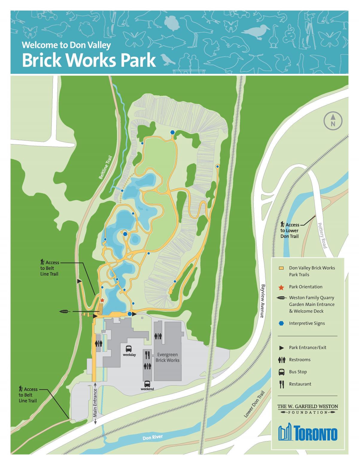Mapa Don Valley Adreiluzko Lanak park