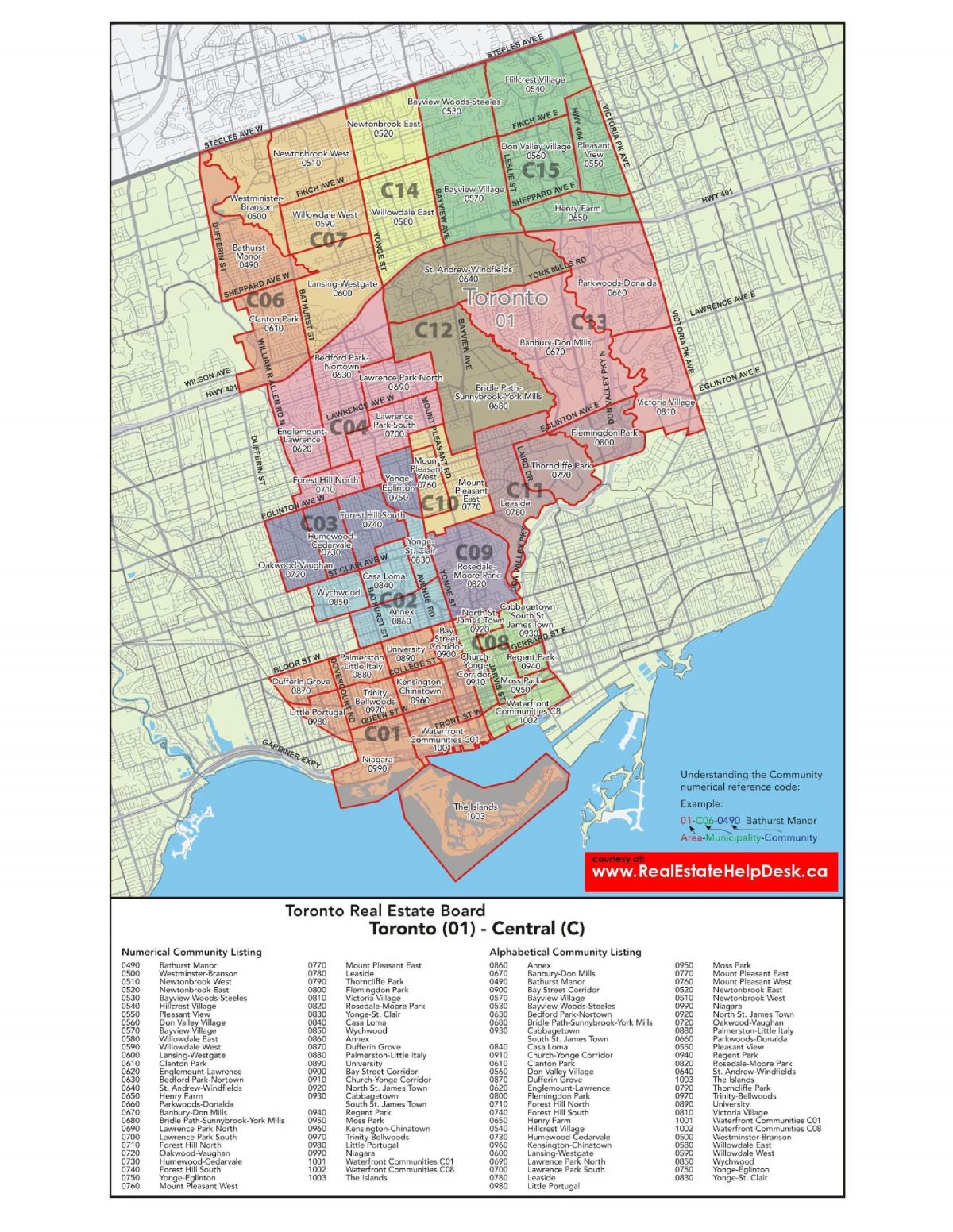 Mapa Central Toronto