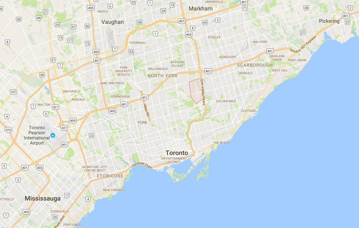 Mapa Ez Errotak auzoan Toronto