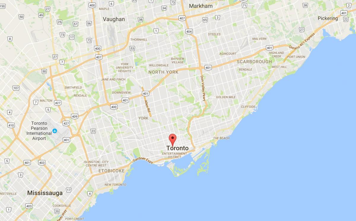 Mapa Grange Park auzoan Toronto