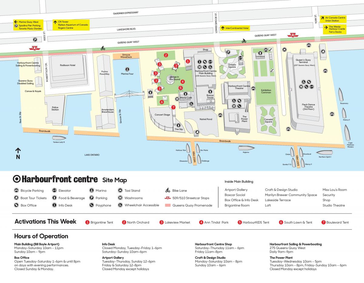 Mapa Harbourfront zentroa aparkalekua