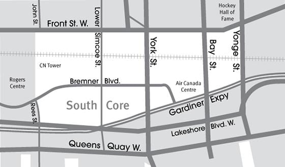 Mapa Hego Core Toronto