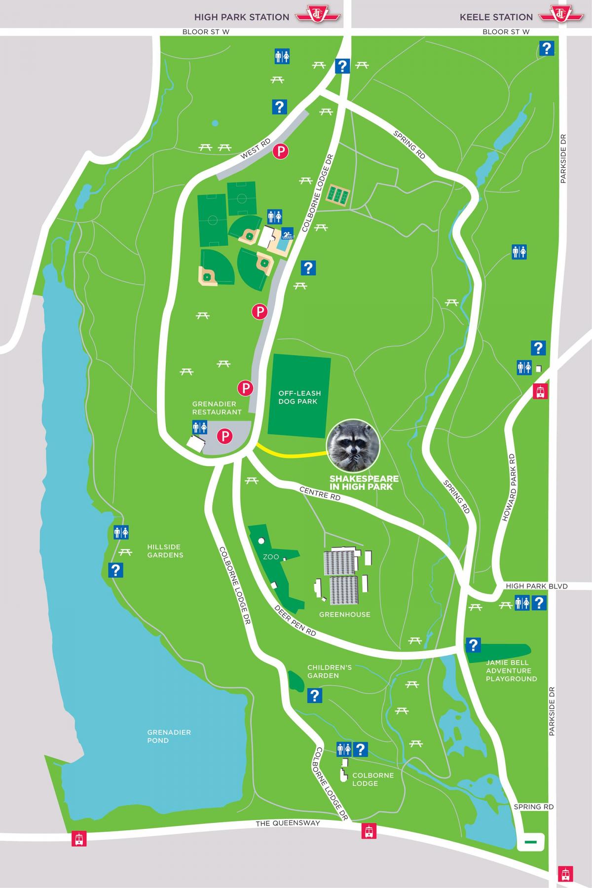 Mapa Handiko Parke Toronto