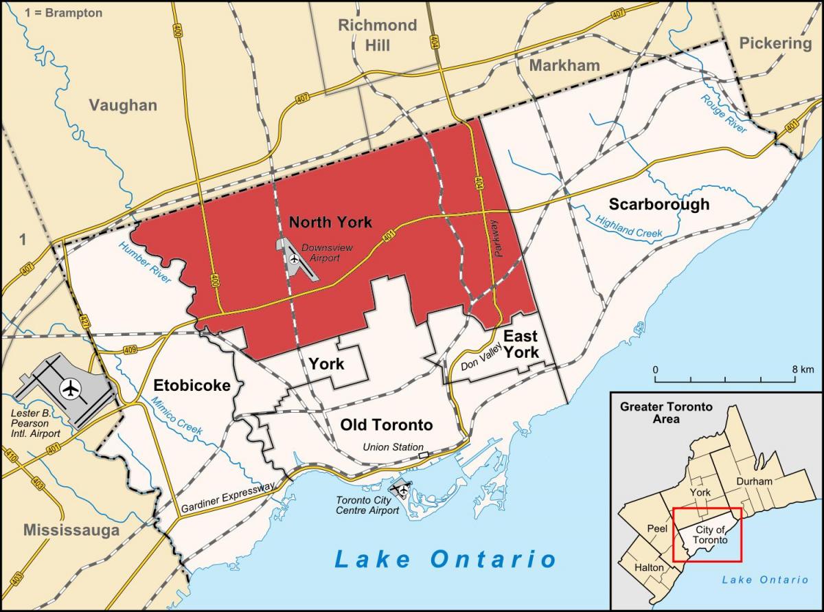 Mapa North York-Toronto