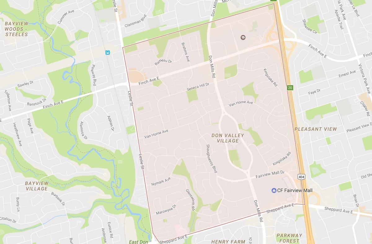 Mapa Kakahuete auzoa Toronto