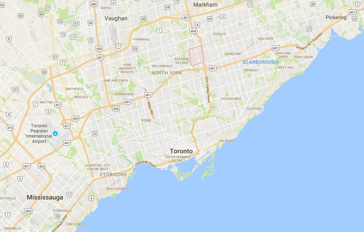 Mapa Kakahuete auzoan Toronto