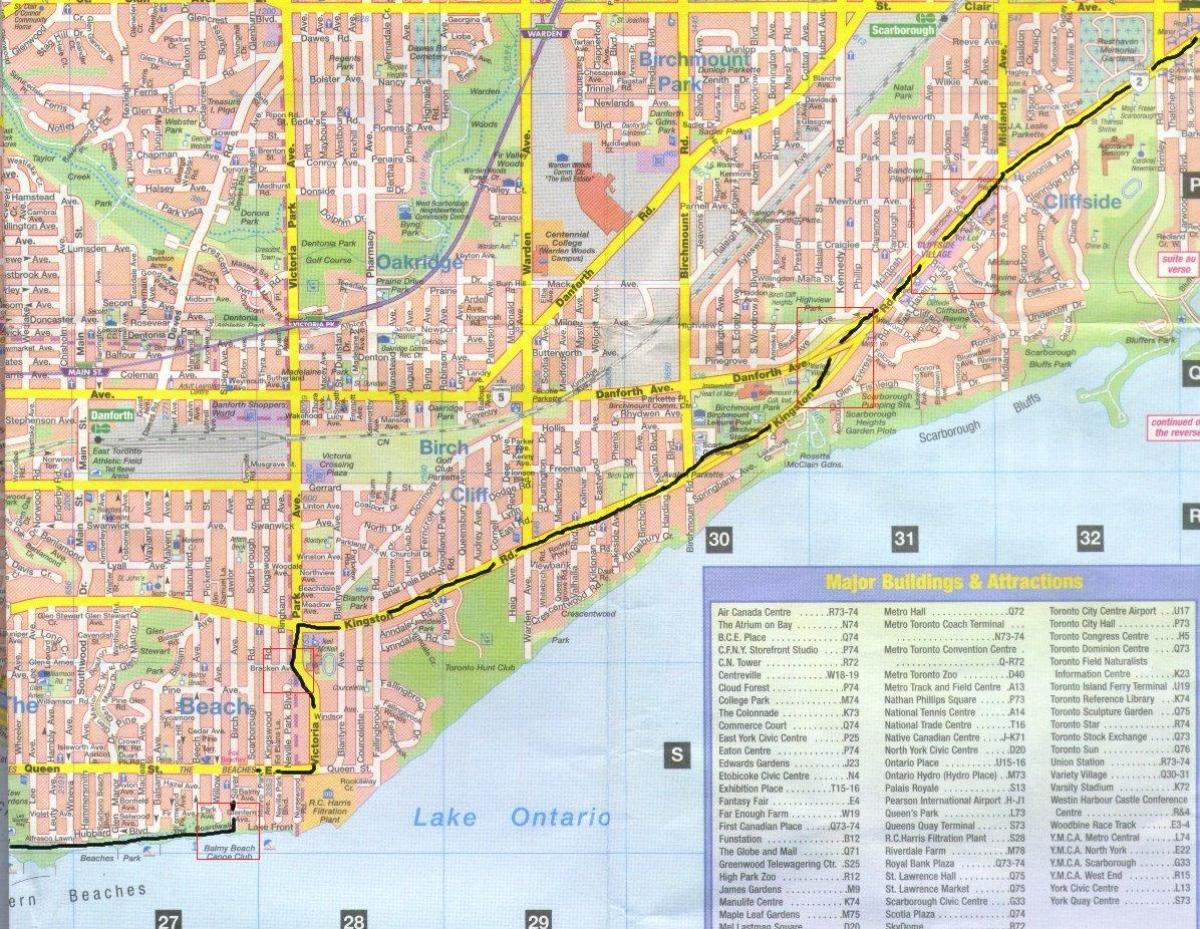 Mapa Kingston errepide Ontarion