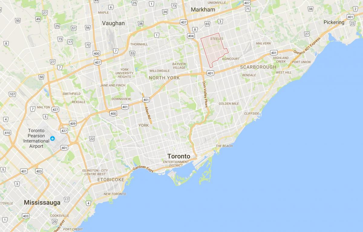 Mapa L'Amoreaux auzoan Toronto