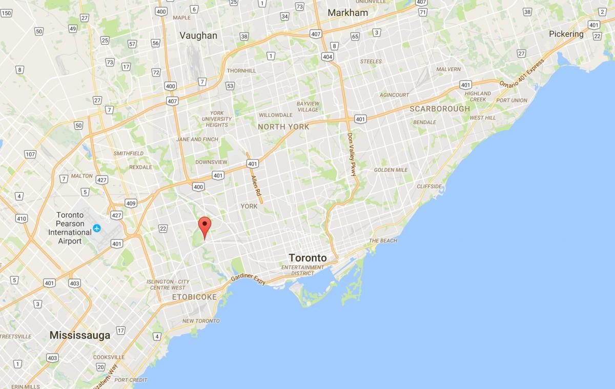 Mapa Lambton auzoan Toronto