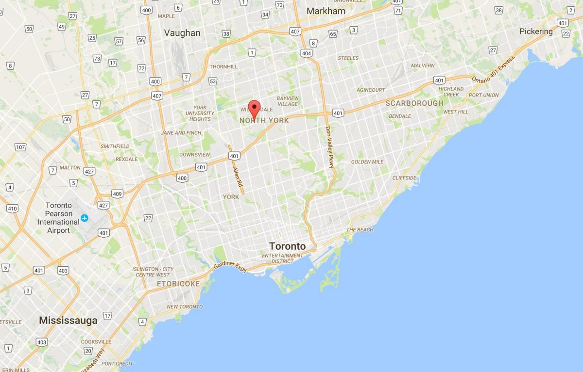 Mapa Lansing auzoan Toronto