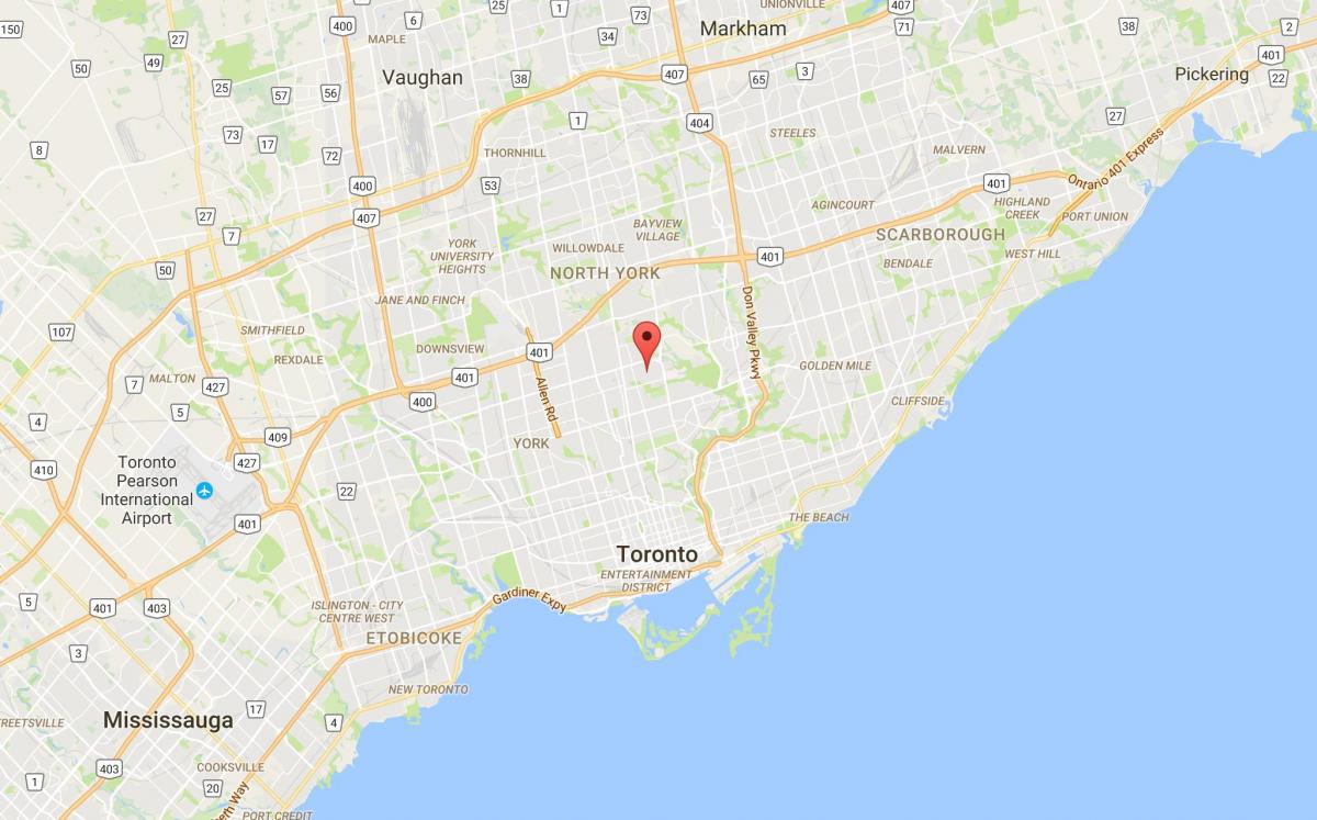 Mapa Lawrence Parke auzoan Toronto