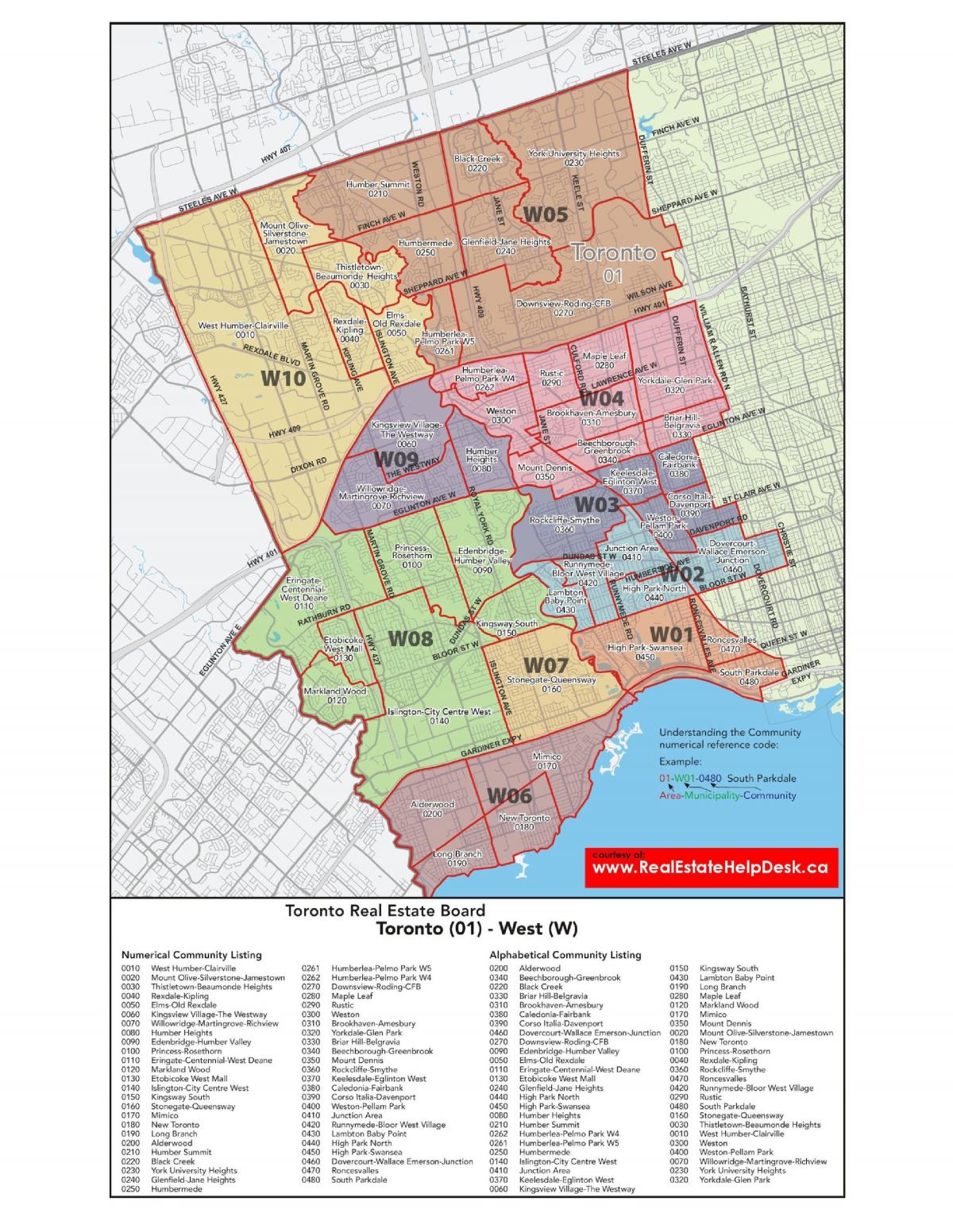 Mapa west Toronto