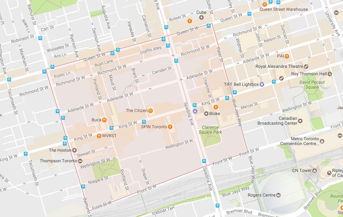Mapa Moda Barrutia auzoa Toronto