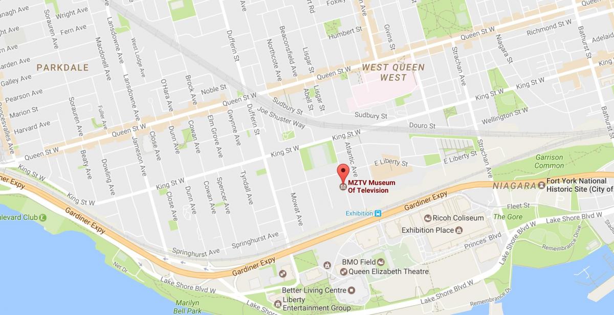 Mapa MZTV museoa telebista-Toronto