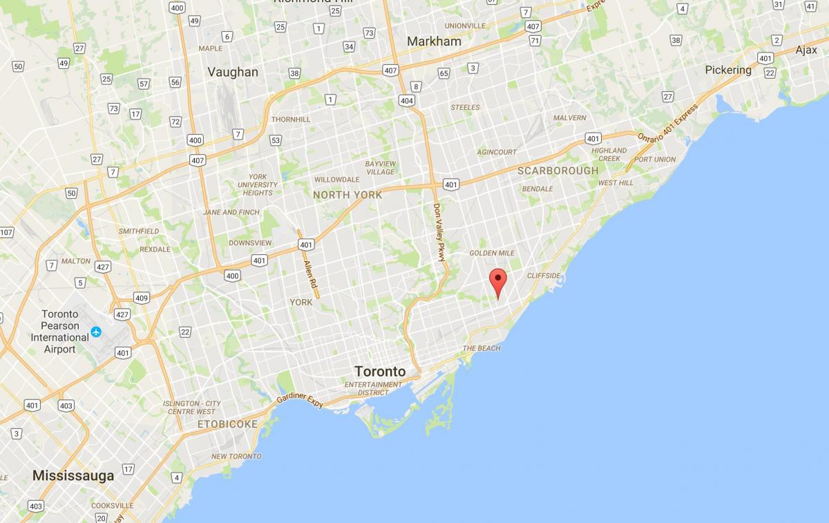 Mapa Oakridge auzoan Toronto