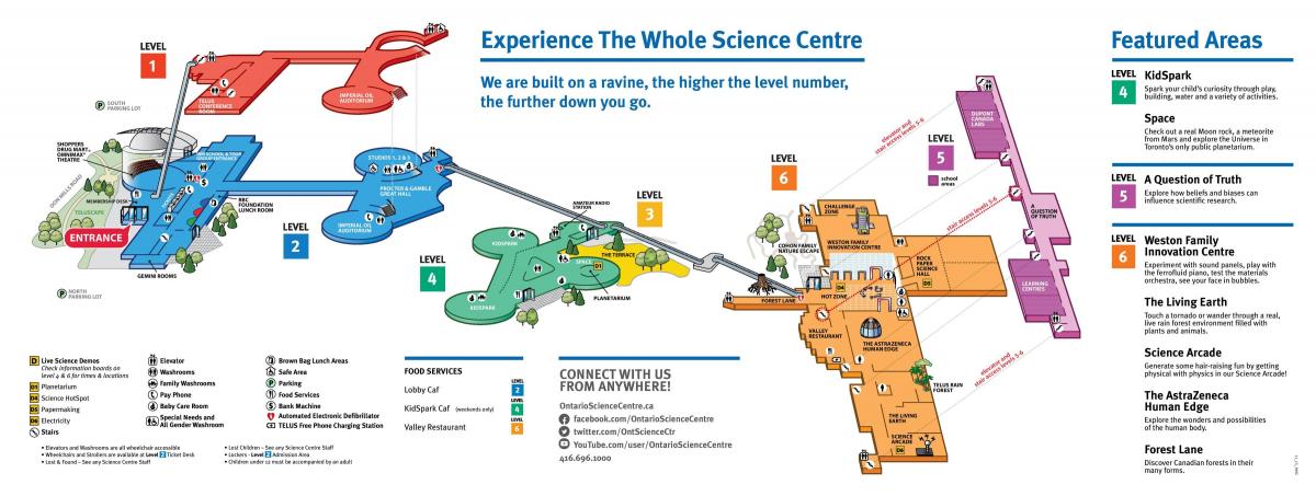 Mapa Ontario science center
