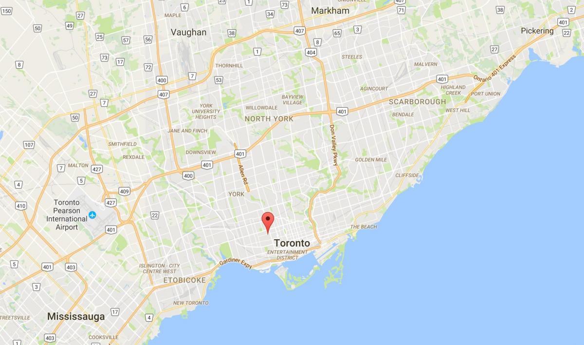 Mapa Palmerston auzoan Toronto