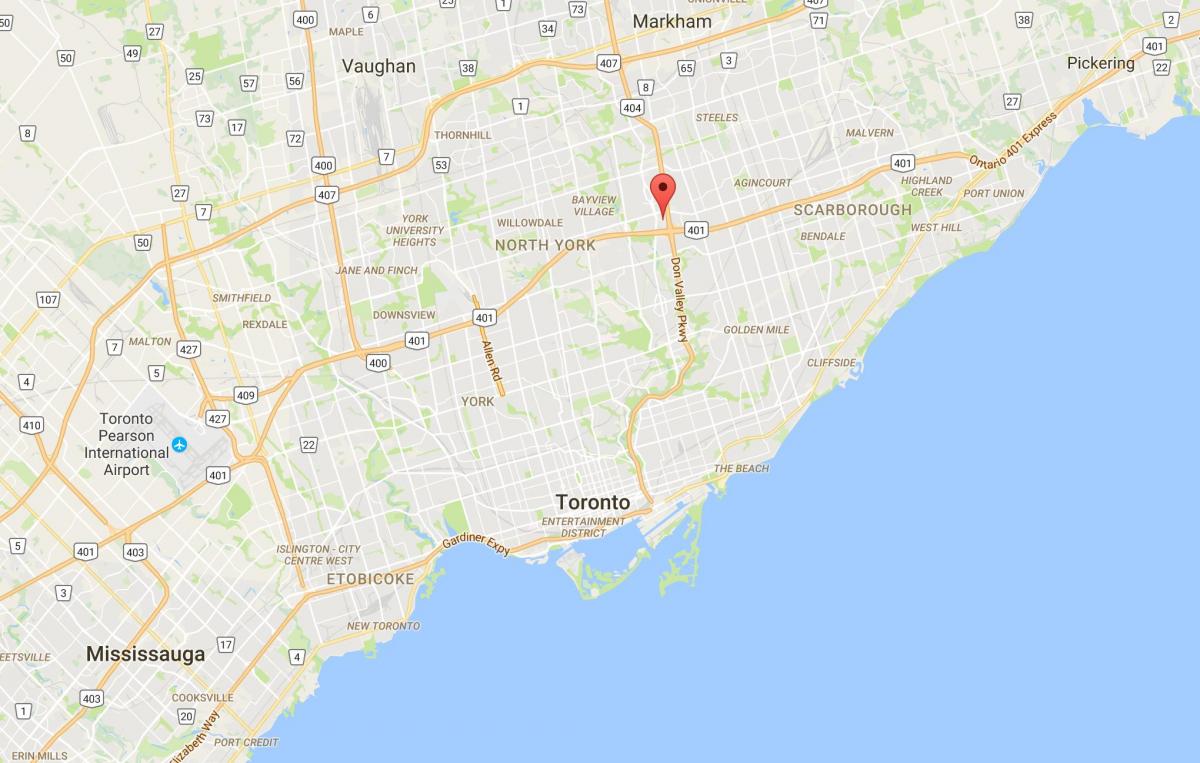 Mapa Parkway Baso auzoan Toronto
