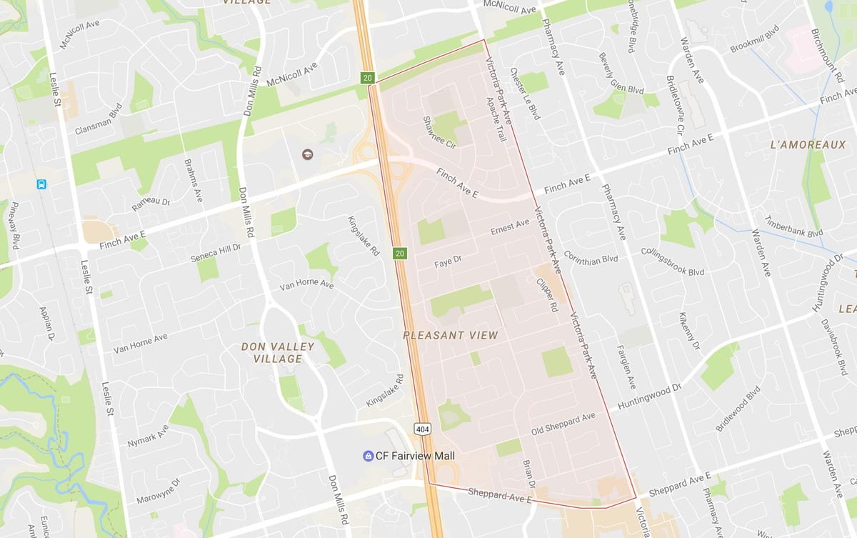 Mapa Atsegina Ikusi auzoa Toronto