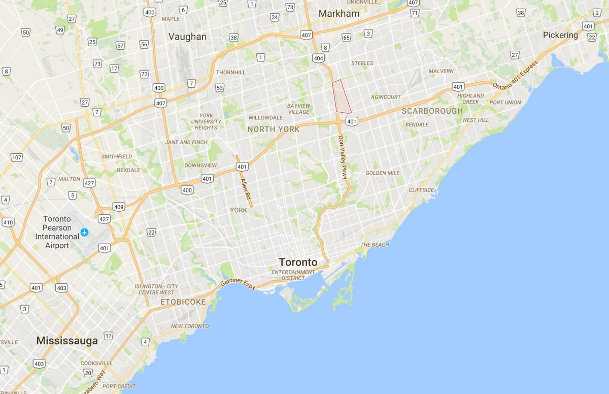 Mapa Atsegina Ikusi auzoan Toronto
