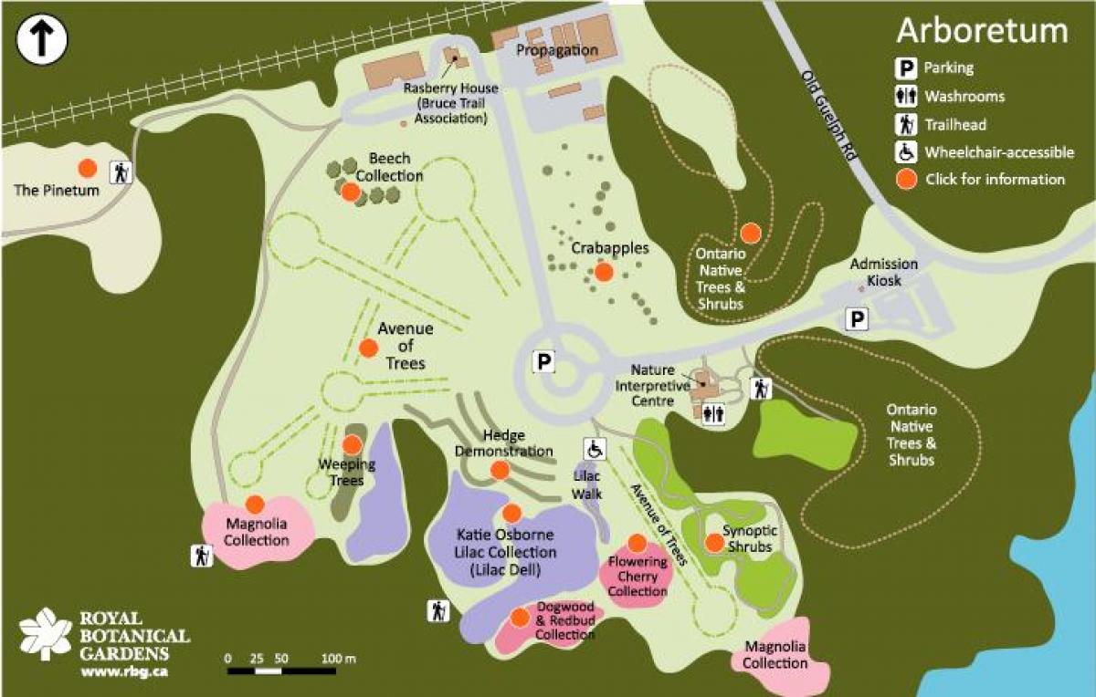 Mapa RBG Arboretum