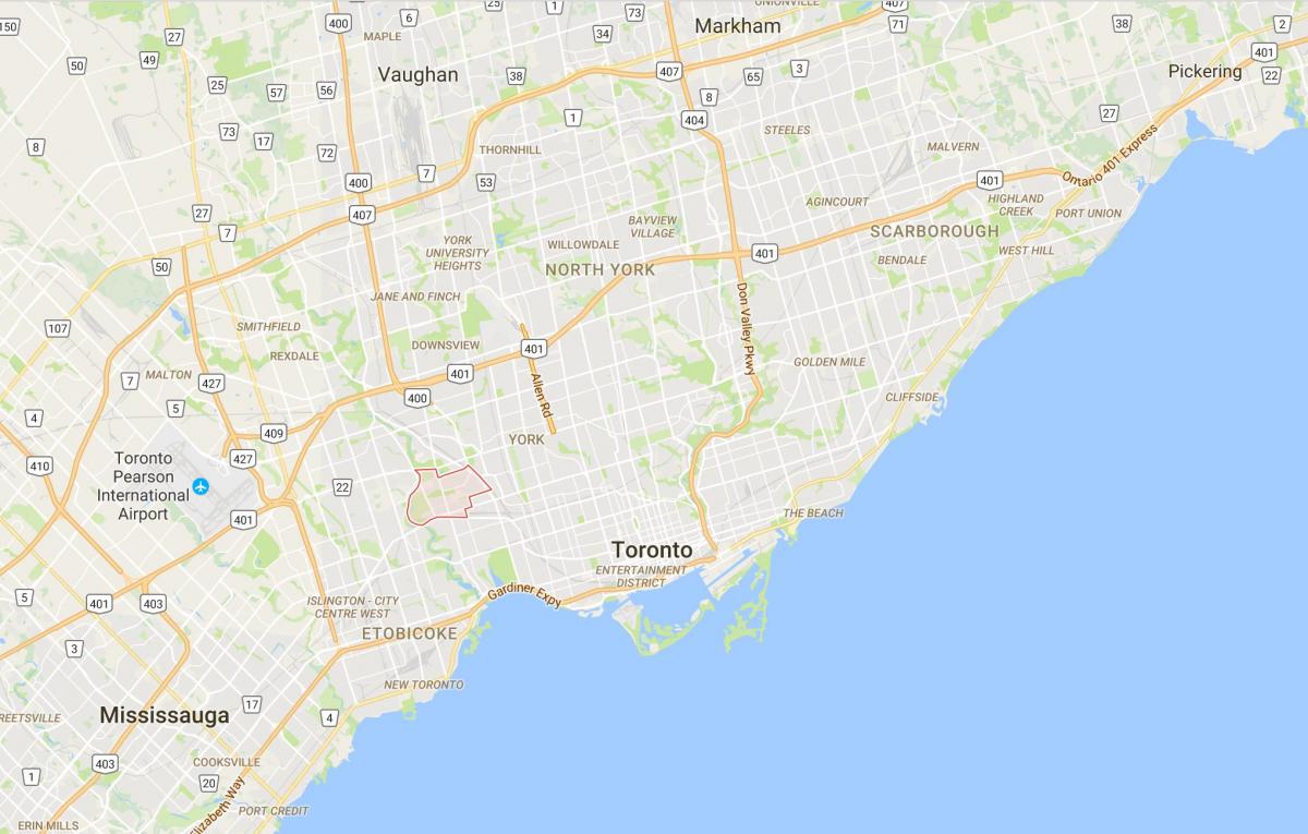 Mapa Rockcliffe–Smythe auzoan Toronto