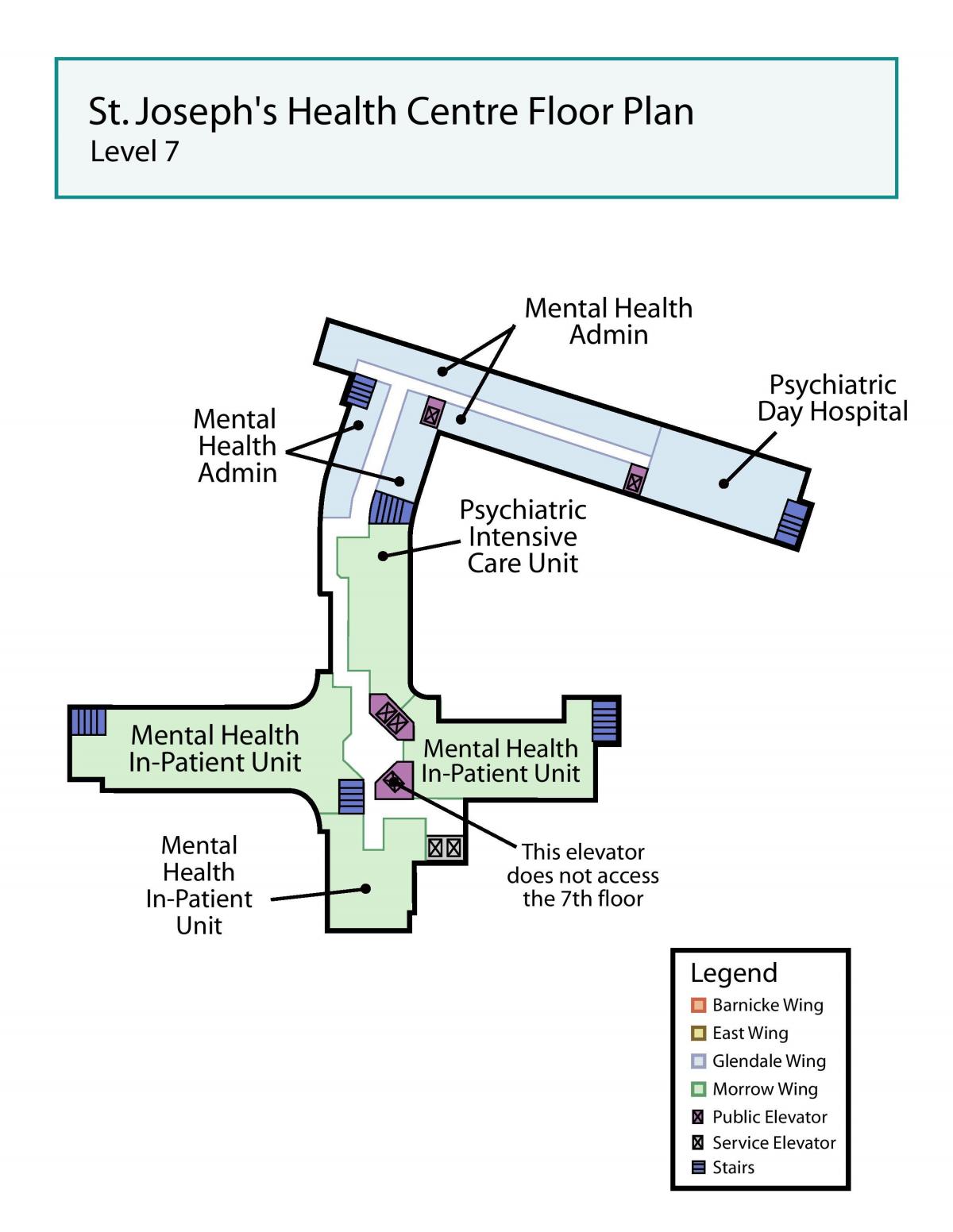 Mapa San Jose Osasun zentroa Toronto maila 7