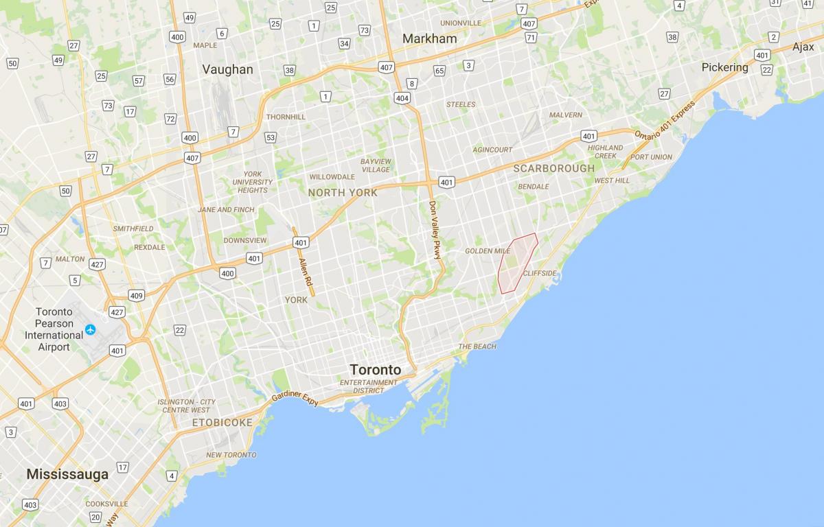 Mapa Scarborough Junctiondistrict Toronto