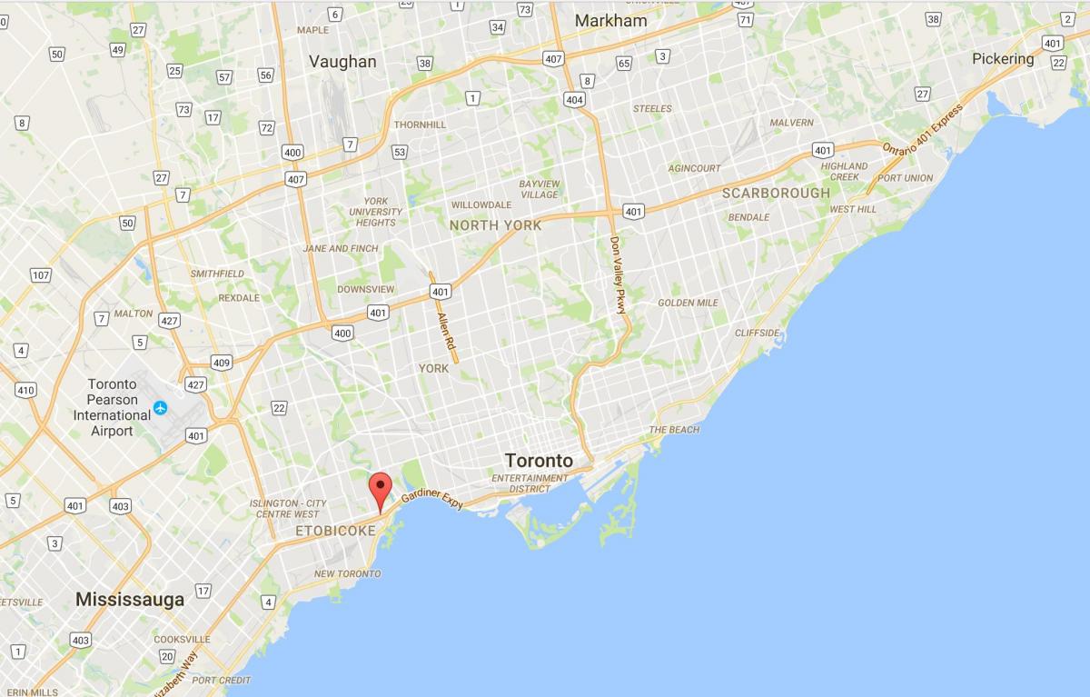 Mapa Stonegate-Queensway auzoan Toronto