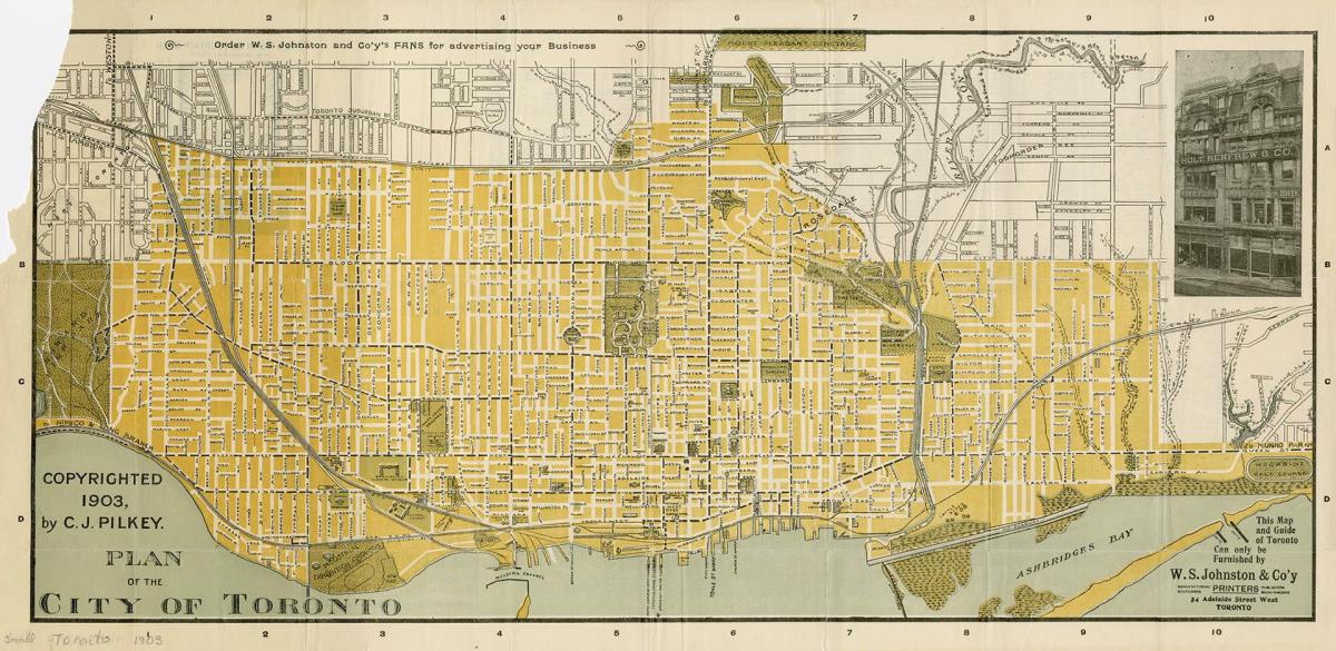Mapa Toronto hirian 1903