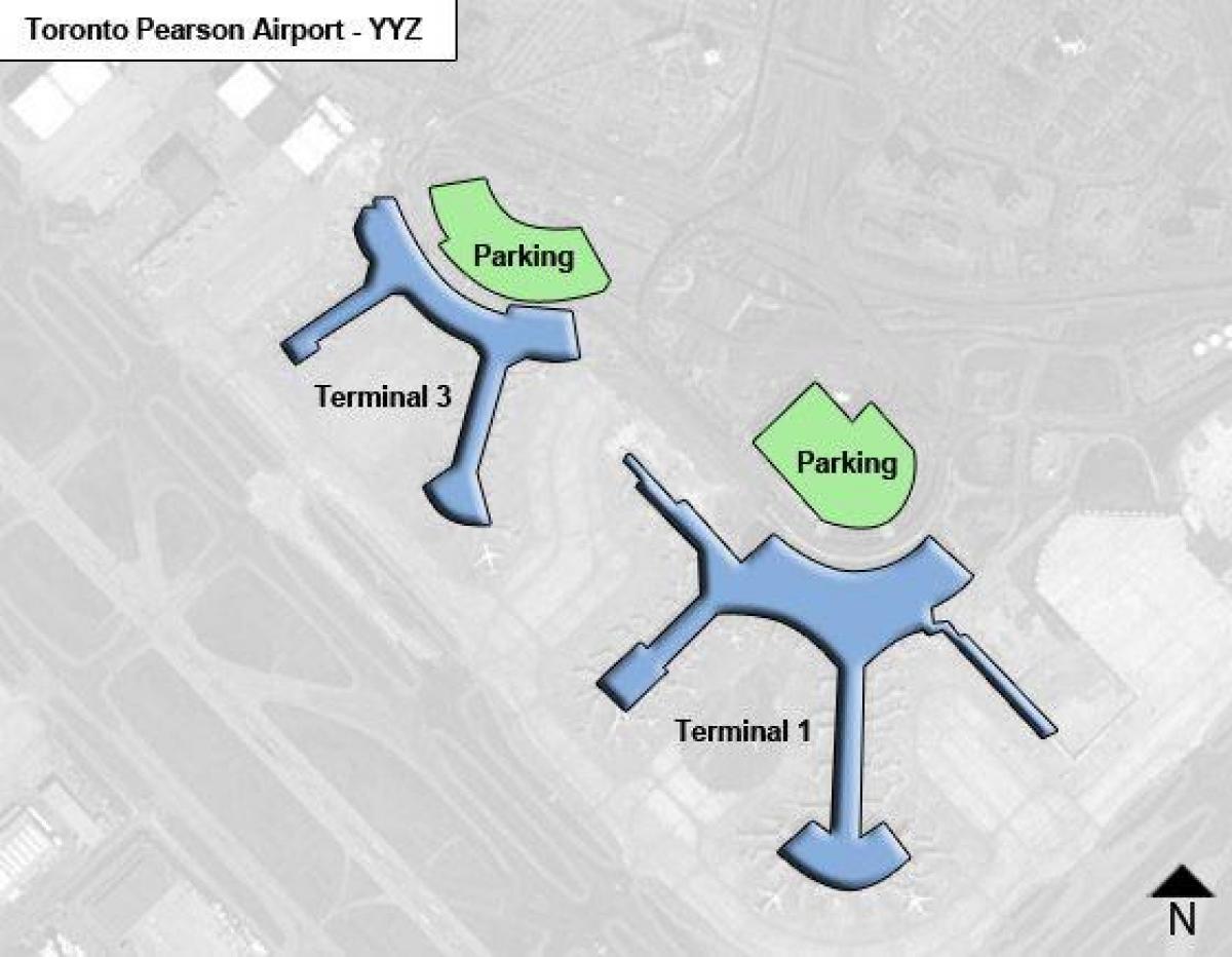 Mapa Toronto Pearson aireportua Kanadan